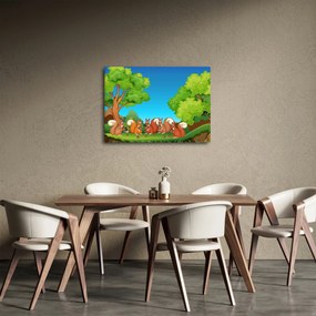 Obraz - Wesołe wiewiórki (70x50 cm)
