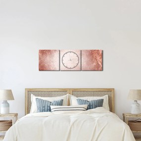 Obraz - Różowa mandala (z zegarem) (90x30 cm)