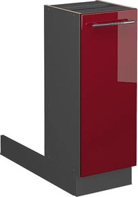 Wyspa kuchenna bordowa czerwień wysoki połysk 30x70x82 fame-line