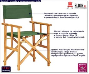 Zielone krzesło reżysera składane A0-M17