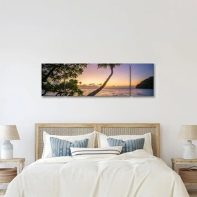 Obraz palmy na plaży (170x50 cm)