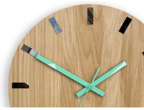 Zegar na ścianę nowoczesny drewniany z cichym mechanizmem okrągły solidny