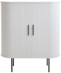 Biała szafka z drzwiami przesuwnymi 100x118x40 cm Nola – Unique Furniture
