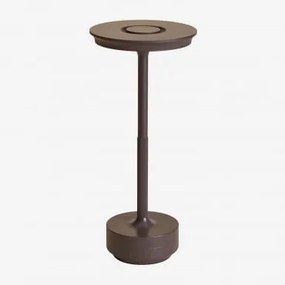 Bezprzewodowa Lampa Stołowa Led Z Aluminium Rivkin Wędzony Brąz - Sklum