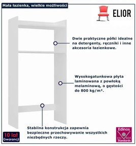 Biała szafka na pralkę z półką T8-B80
