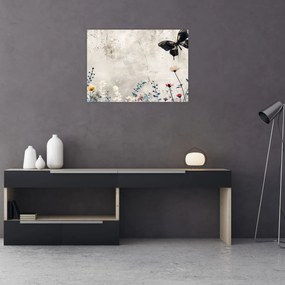 Obraz - Łąka w betonie (70x50 cm)