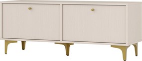 Szafka RTV TORINO - Beżowy / Wysokość 48.5 cm / 120,6 cm / Bez szuflad