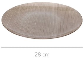 Szklany talerz płaski KARNEOL, Ø 28 cm