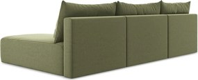 Zielony aksamitny rozkładany/ze schowkiem narożnik (w kształcie litery U) Kalena – Makamii