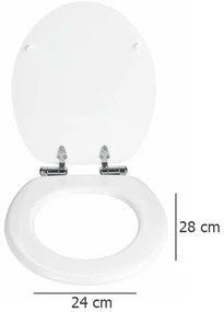 Klasyczna deska sedesowa z MDF z cichym domykaniem, WENKO