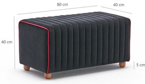 Stołek Mabel Pouf Czarny