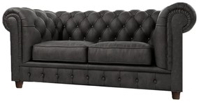 Antracytowa aksamitna sofa 184 cm Cambridge – Ropez
