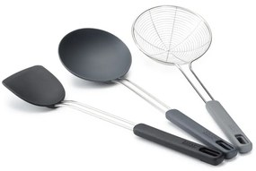 Zestaw przyborów kuchennych 3 szt. ze stali nierdzewnej Fusion Wok Set – Joseph Joseph