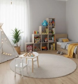 Schodkowy regał dziecięcy na zabawki dąb sonoma Z4-D32