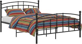 Czarne metalowe łóżko małżeńskie 200x200 cm E3-G57