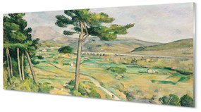 Obraz na szkle Góra Św. Wiktorii i wiadukt w dolinie rzeki Arc - Paul Cézanne