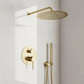 Zestaw natryskowy podtynkowy Rea Foss Clif Złoty Szczotkowany + BOX