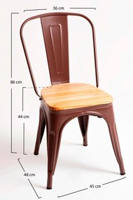 Krzeso z naturalnego drewna Torix