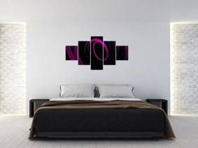Obraz - fioletowe kresek (125x70 cm)