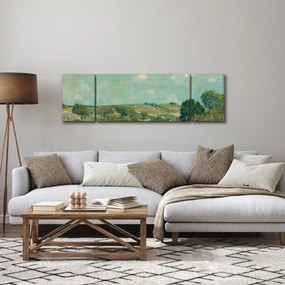 Obraz - Alfred Sisley,  Meadow, reprodukcje (170x50 cm)