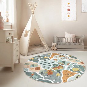 Dziecięcy dywan do zabawy odpowiedni do prania ø80 cm Farmer's Life – Mila Home
