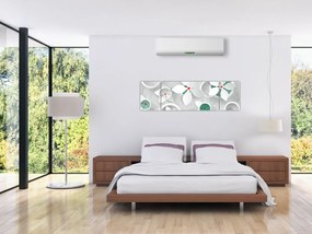 Obraz kwiatowej abstrakcji (170x50 cm)