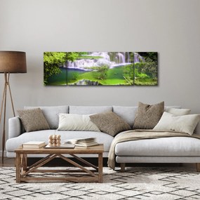 Obraz - Wodospady Huay Mae Khamin, Kanchanaburi, Tajlandia (170x50 cm)