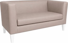 Sofa Monaco : Kolor nogi - Biała, Kolor tkaniny - EKO-SKÓRA - 11D, Typ tkaniny - Eko-skóra , Wysokość nogi - 20 cm