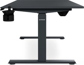 Biurko elektryczne z regulacją wysokości ergonomiczne antracytowe,1600x800 mm: ARIA