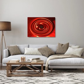 Abstrakcyjny obraz - czerwona spirala (70x50 cm)