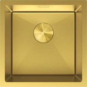 Mexen Trixo zlewozmywak stalowy 1-komorowy 440 x 440 mm, złoty - 6413441000-55