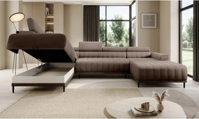 Narożnik CALDO XL Lewostronny z funkcją spania wolnostojąca w tkaninie RUN AGAIN 18 WERSAL