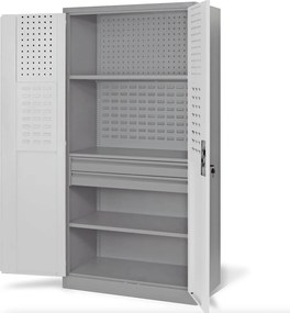 Szafa narzędziowa z 2 szufladami Szymon 92x50x185 cm, szara