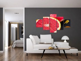 Obraz pokrojonych grejpfrutów (125x70 cm)