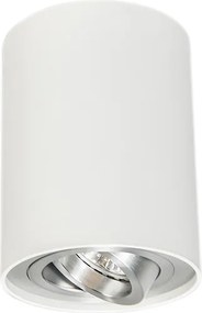 Nowoczesny reflektor biały ze stali obrotowa i pochyła - Rondoo Up