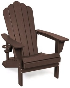 Brązowy plastikowy fotel ogrodowy Adirondack – Bonami Selection