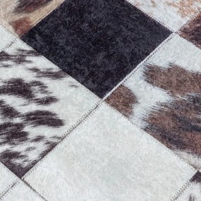 Dywan drukowany antypoślizgowy Fiesta patchwork skóry 140 cm x 200 cm