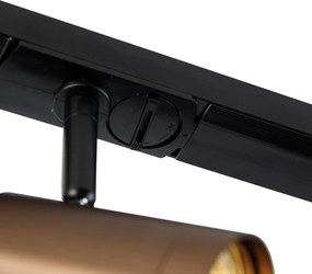 Nowoczesny system szynowy 1-fazowy z 4 reflektorami w kolorze ciemnego brązu - Jeana