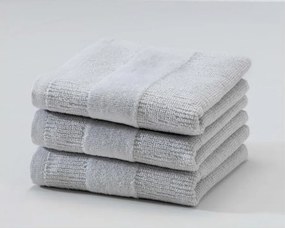 Zestaw ręczników CARRARA 30x30 cm jasnoszary 100% bawełna, 3 szt.