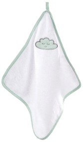 Biały bawełniany ręcznik dziecięcy z kapturem 80x80 cm Happy Cloud – Roba