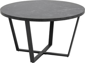 Designerski stolik kawowy w imitacji marmuru Amble czarny