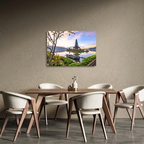 Obraz na szkle - Świątynia Pura Bratan (70x50 cm)