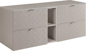 Meble łazienkowe, Kaszmir, 140 x 57 x 46 cm, uchwyty srebrne