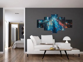 Obraz - Duże miasto, obraz olejny (125x70 cm)