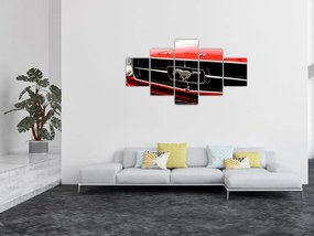Obraz - Szczegół czerwonego samochodu (125x70 cm)