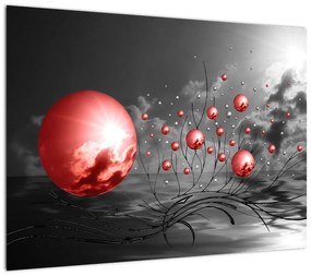 Obraz czerwonych kul (70x50 cm)