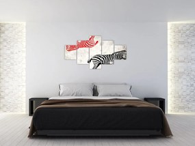 Obraz - Zebry (125x70 cm)