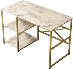 Biurko Vilge White Marble and Gold