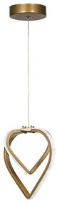 Metalowa lampa wisząca LED w kolorze brązu ø 22 cm Sevinc – Squid Lighting