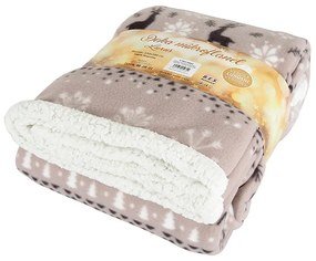 B.E.S. Petrovice Kocyk dla niemowląt BuffaloPłatki śniegu szaro-biały, 150 x 200 cm